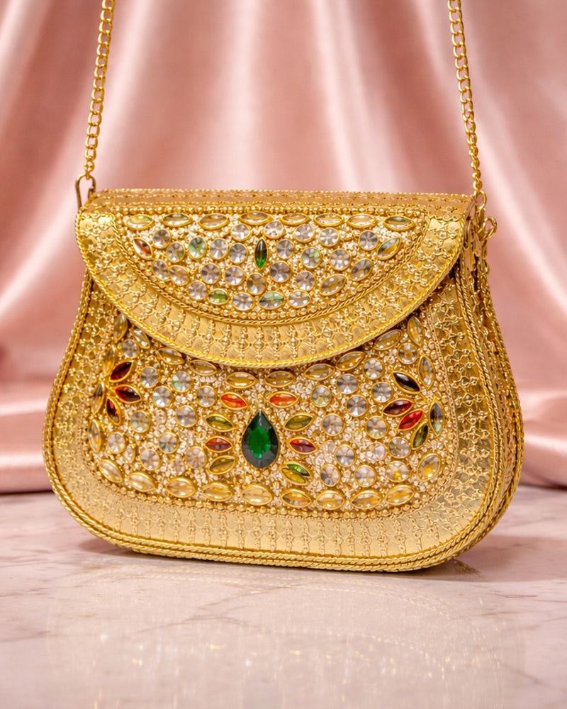 Sitara Gold Multi Mini Clutch