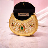 Sitara Gold Round Mini Clutch