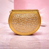 Sitara Gold Round Mini Clutch