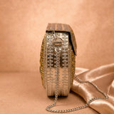 Sitara Silver Round Clutch