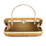 Naaz Banarasi Clutch | Yellow Gold