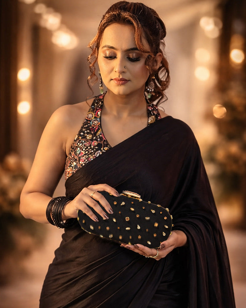 Ruby Black Clutch