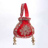 Raas Zardozi Red Potli