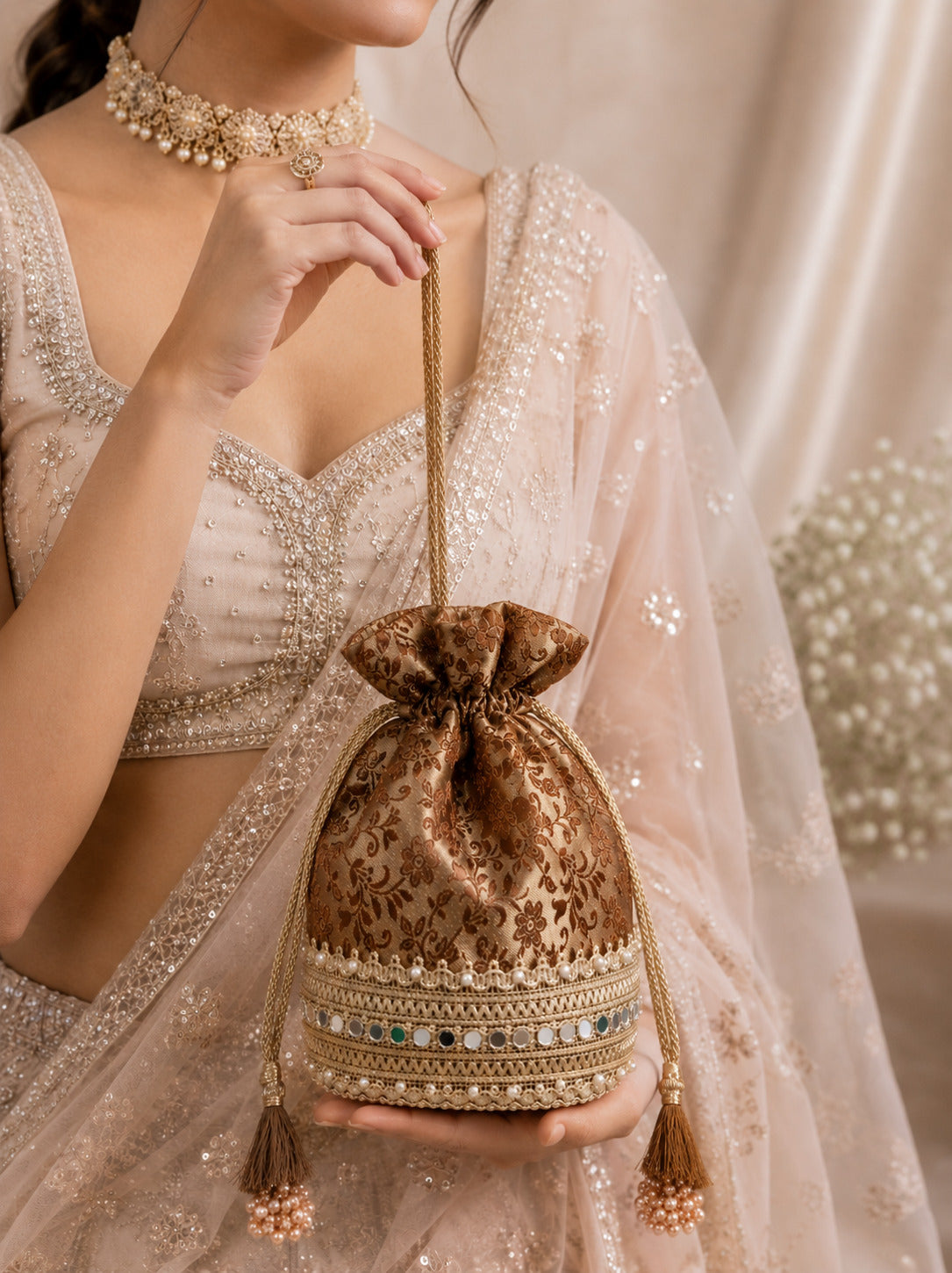 Gulnaar Brown Potli
