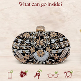 Capsule Zari Clutch | Black