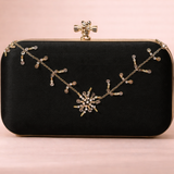 Embellished Sequin Box Clutch