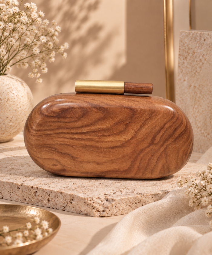 Aranya Wooden Clutch
