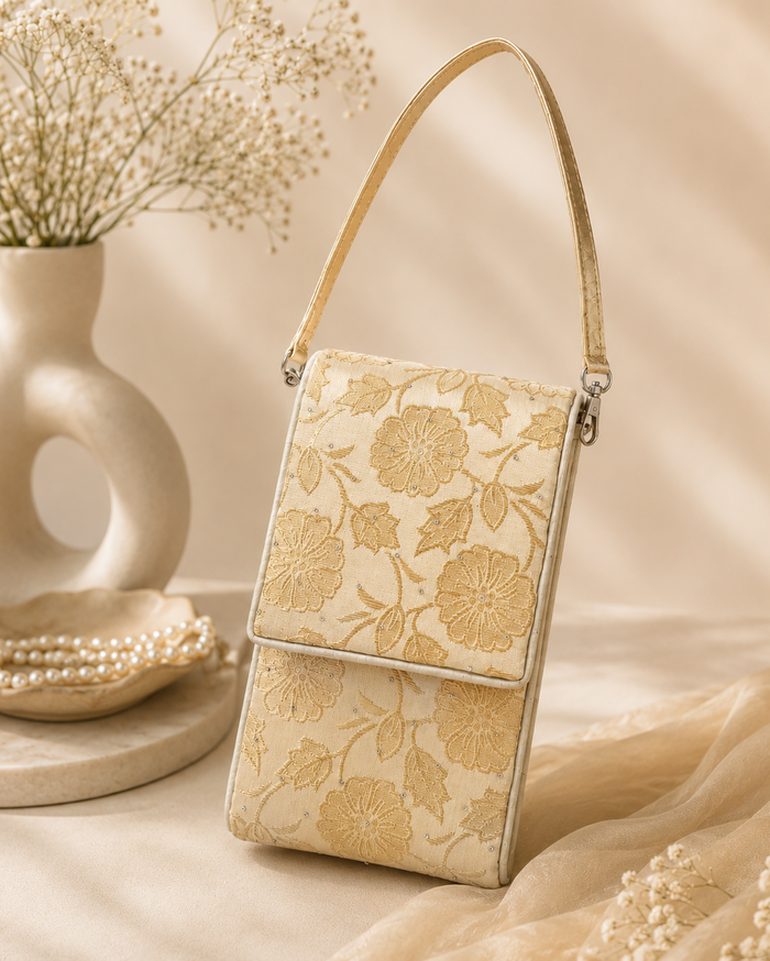 Meher Banarasi Fabric Mobile Sling