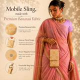 Meher Banarasi Fabric Mobile Sling