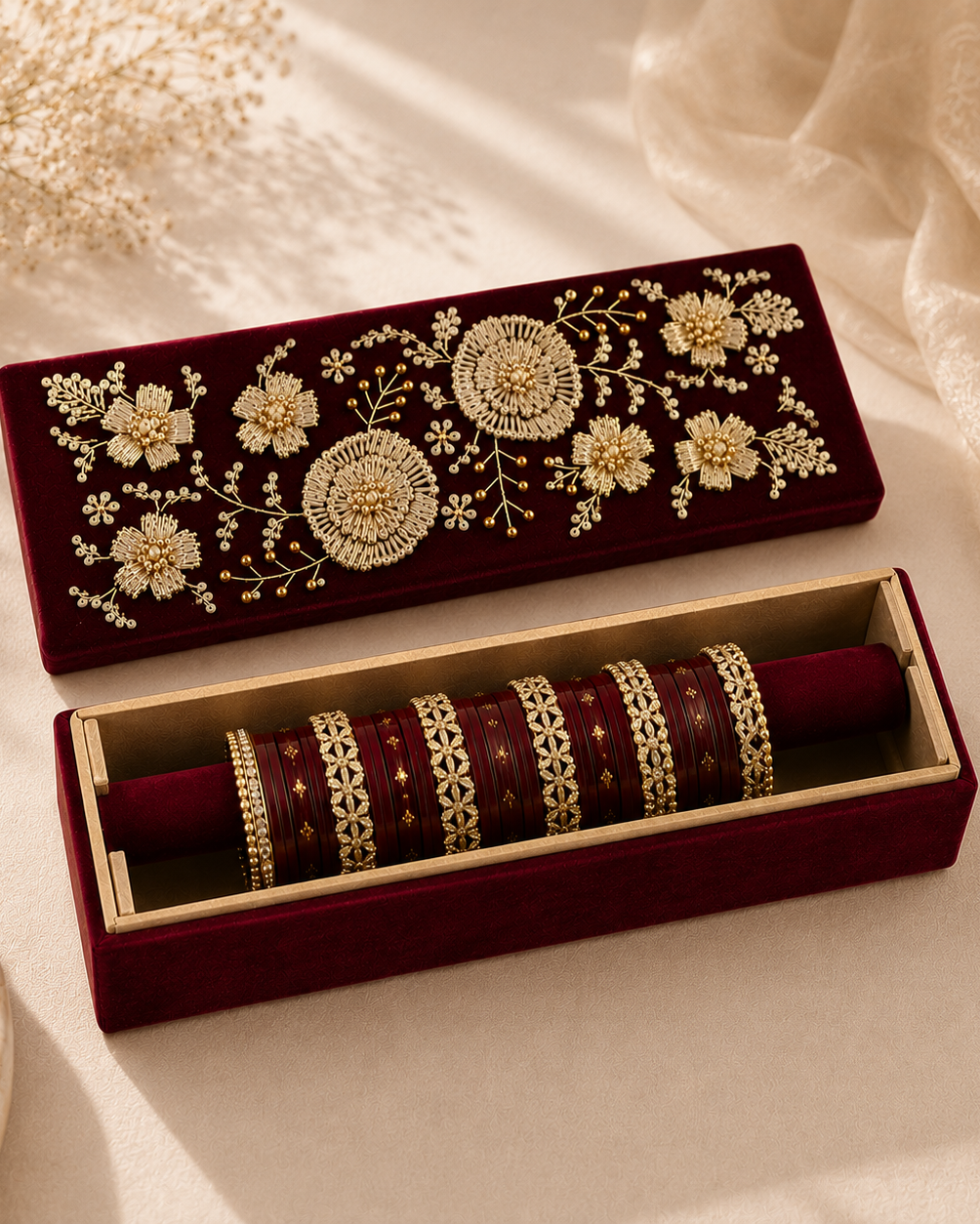 Alpine Floral Bangle Choora Box