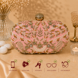 Capsule Zari Clutch | Pink