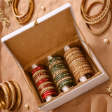 Three Rod Ivory Bangle Trousseau | Made To Order