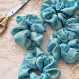 Banarasi Scrunchies | Blue