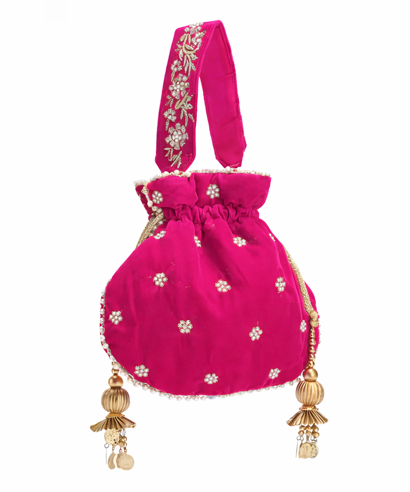 Raas Zardozi Pink Potli