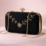 Embellished Sequin Box Clutch