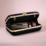 Embellished Sequin Box Clutch