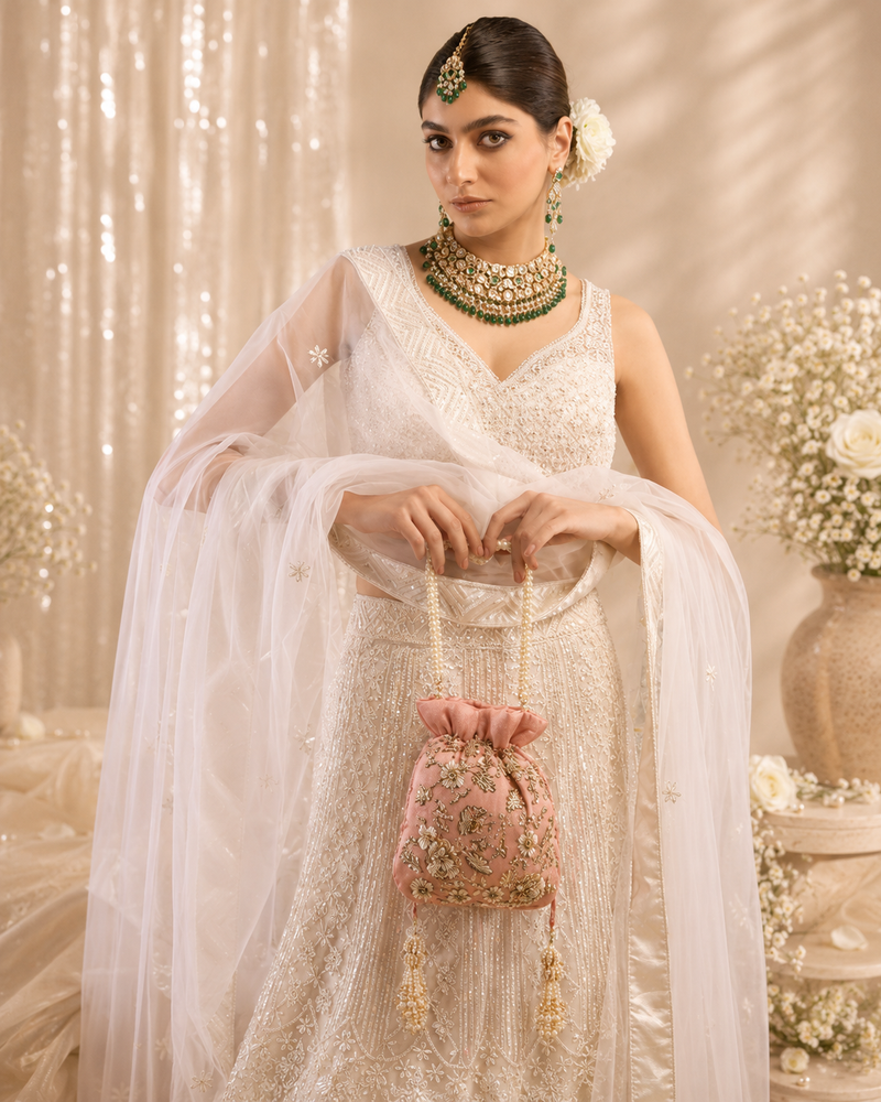 Blush Zari Potli