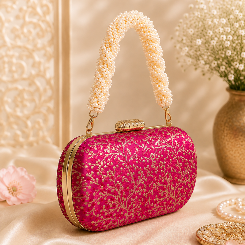 Anaya Capsule Fuchsia Clutch