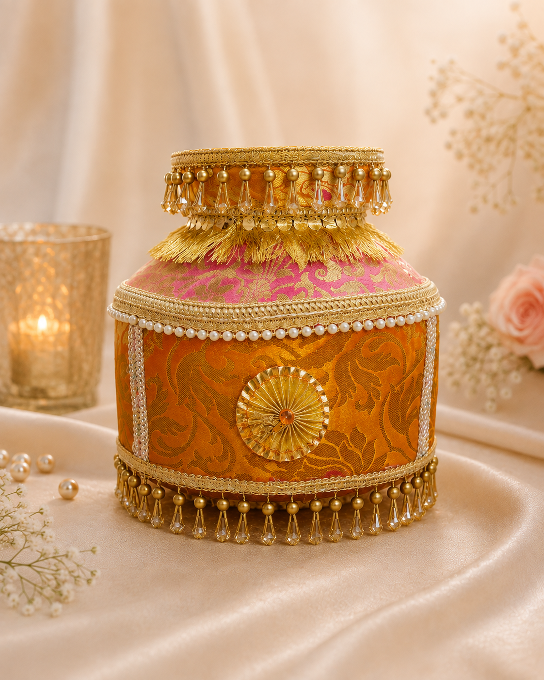 Pink & Gold Satrangi Jaago Matka
