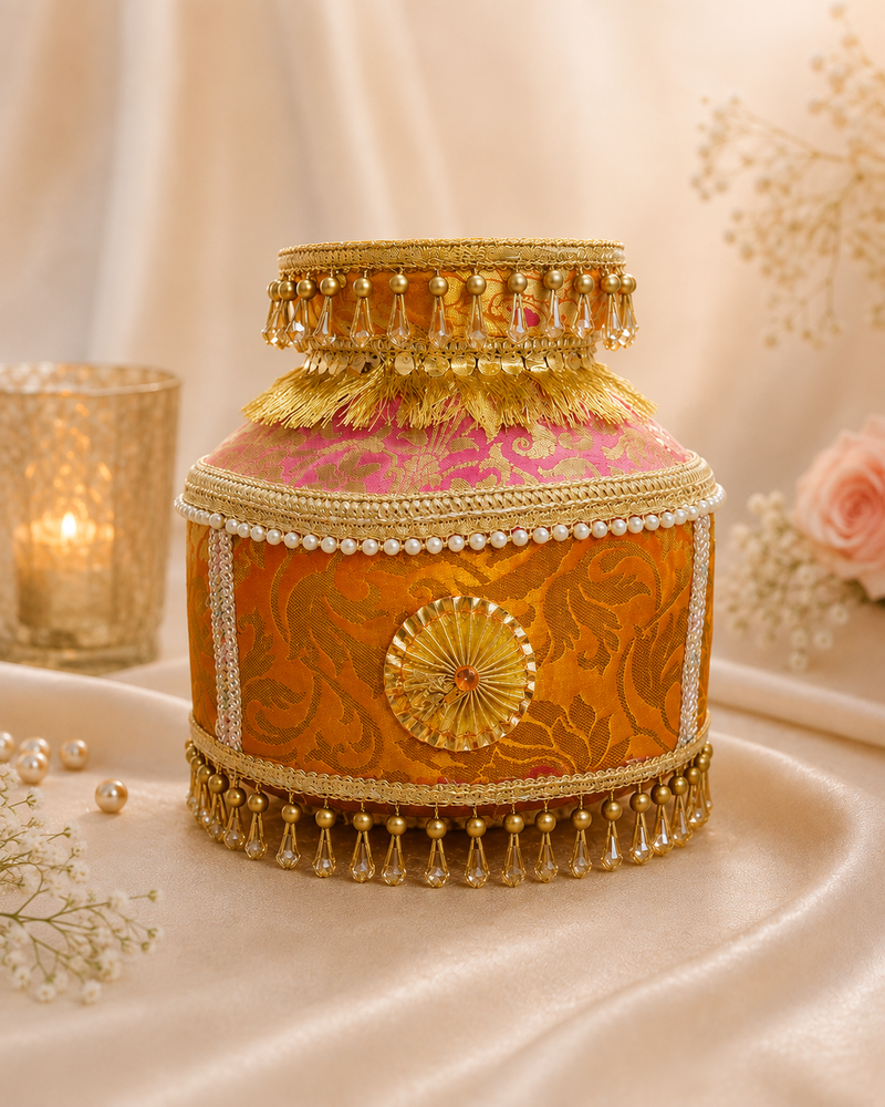Pink & Gold Satrangi Jaago Matka