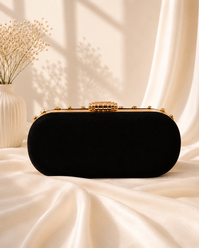 Ruby Black Clutch