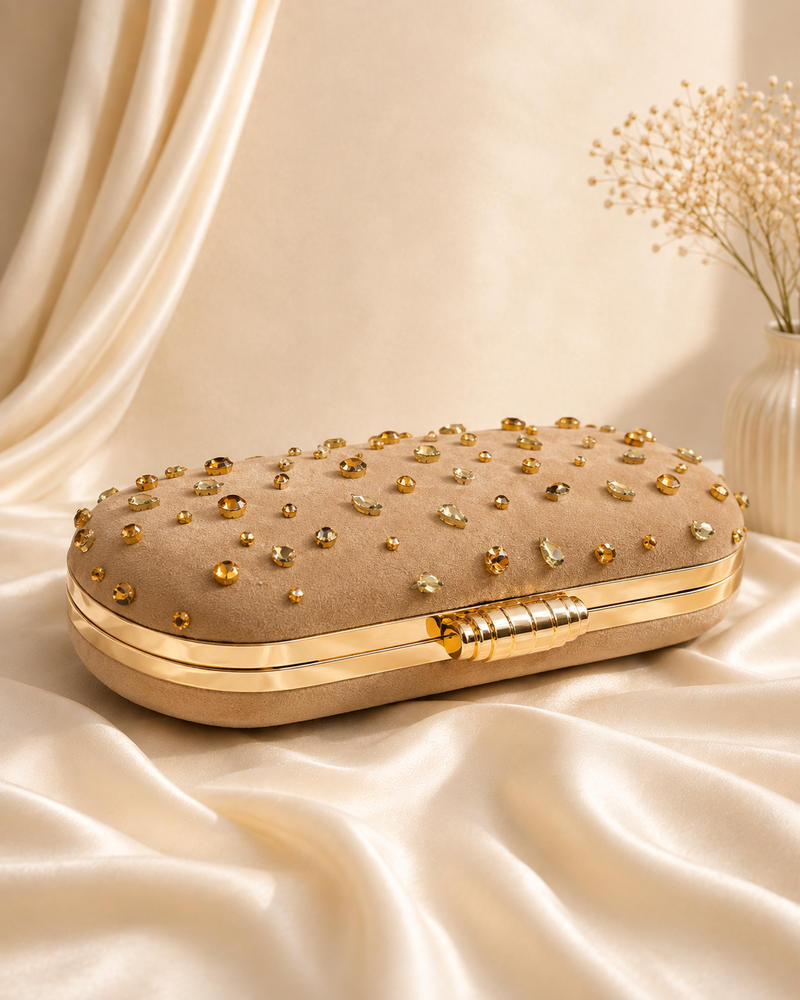 Ruby Tan Clutch