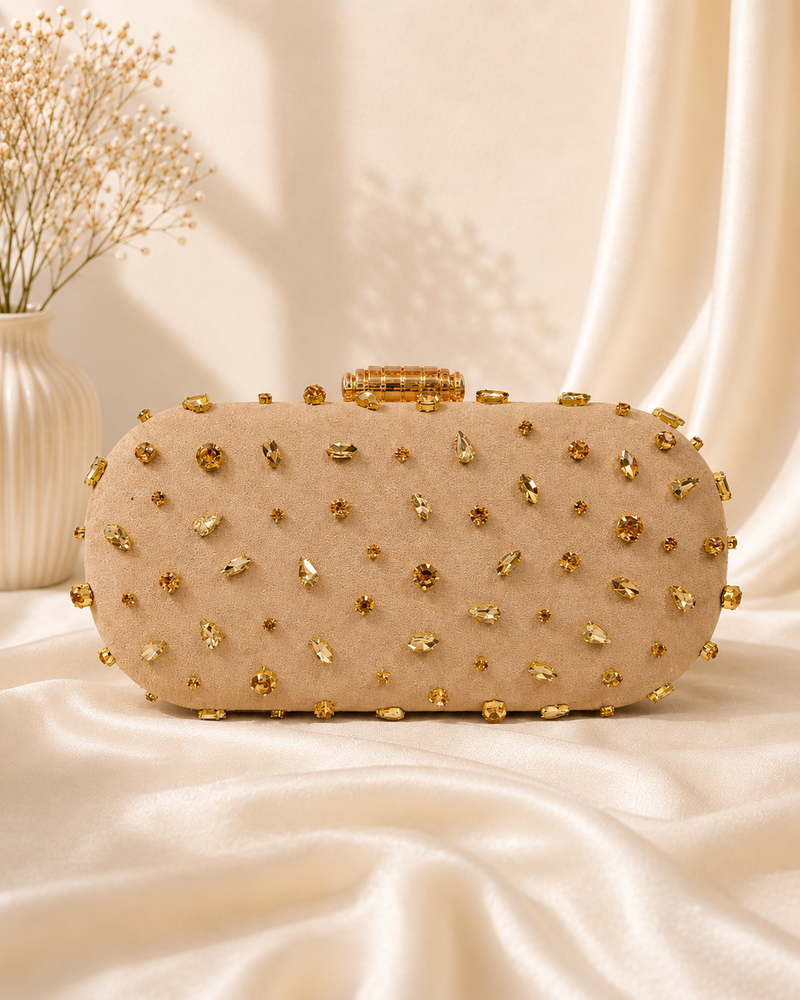 Ruby Tan Clutch