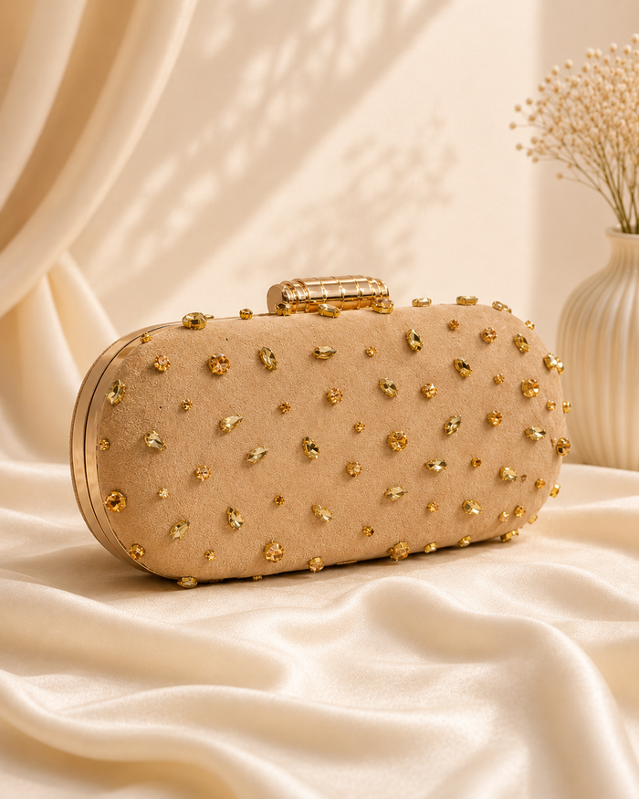 Ruby Tan Clutch