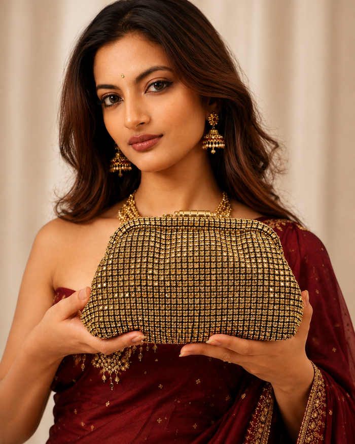 Zeenat Gold Bag