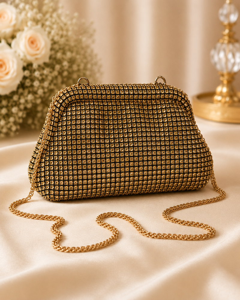 Zeenat Gold Bag