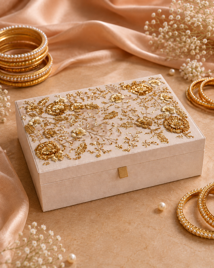 Three Rod Ivory Bangle Trousseau | Made To Order