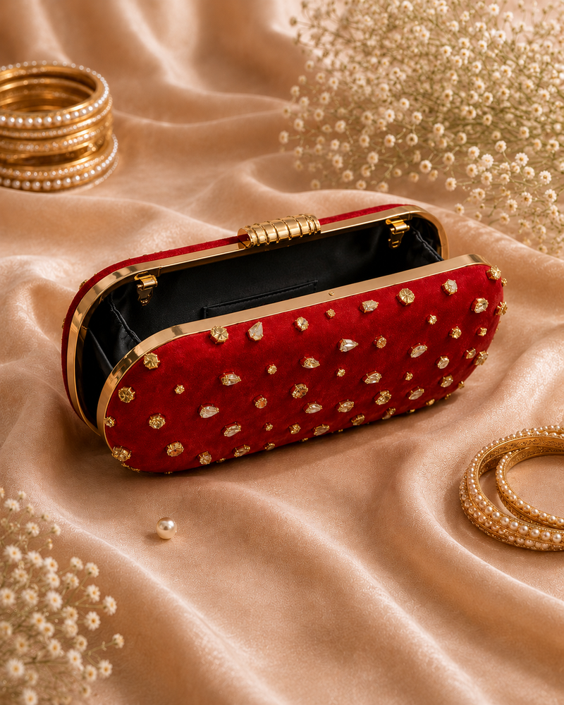 Ruby Red Clutch
