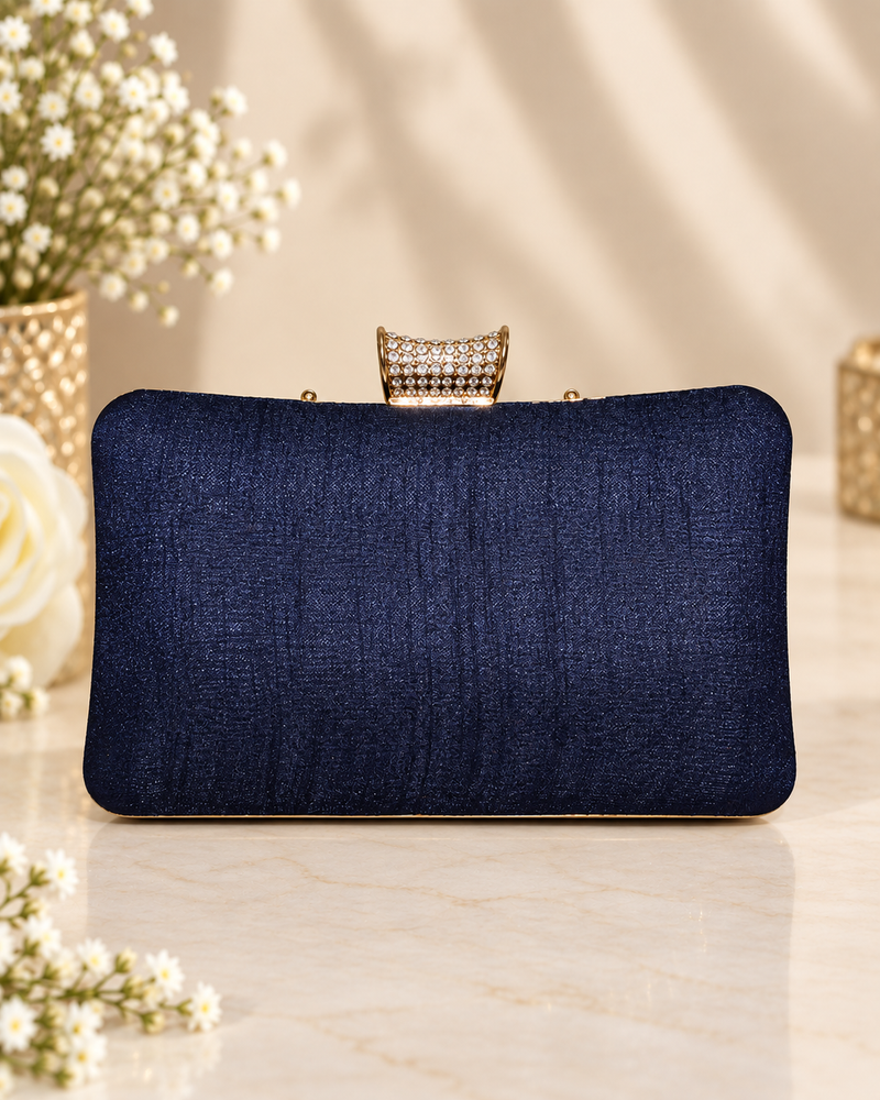 Pillow Zari Clutch | Blue