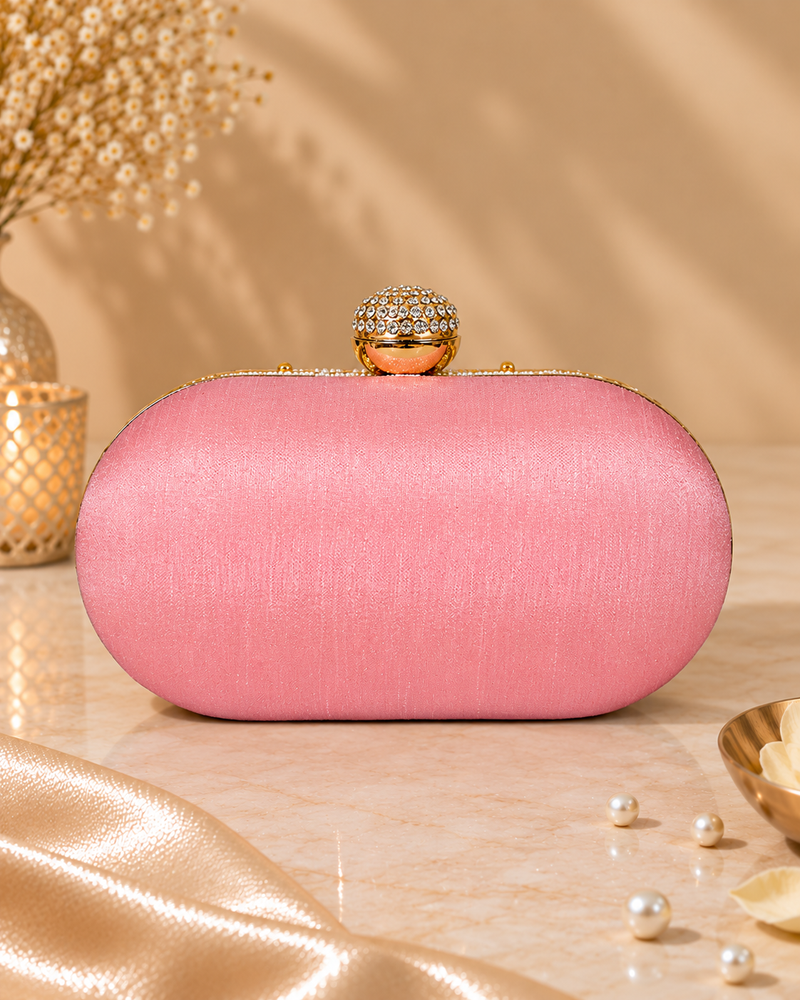 Capsule Zari Clutch | Pink