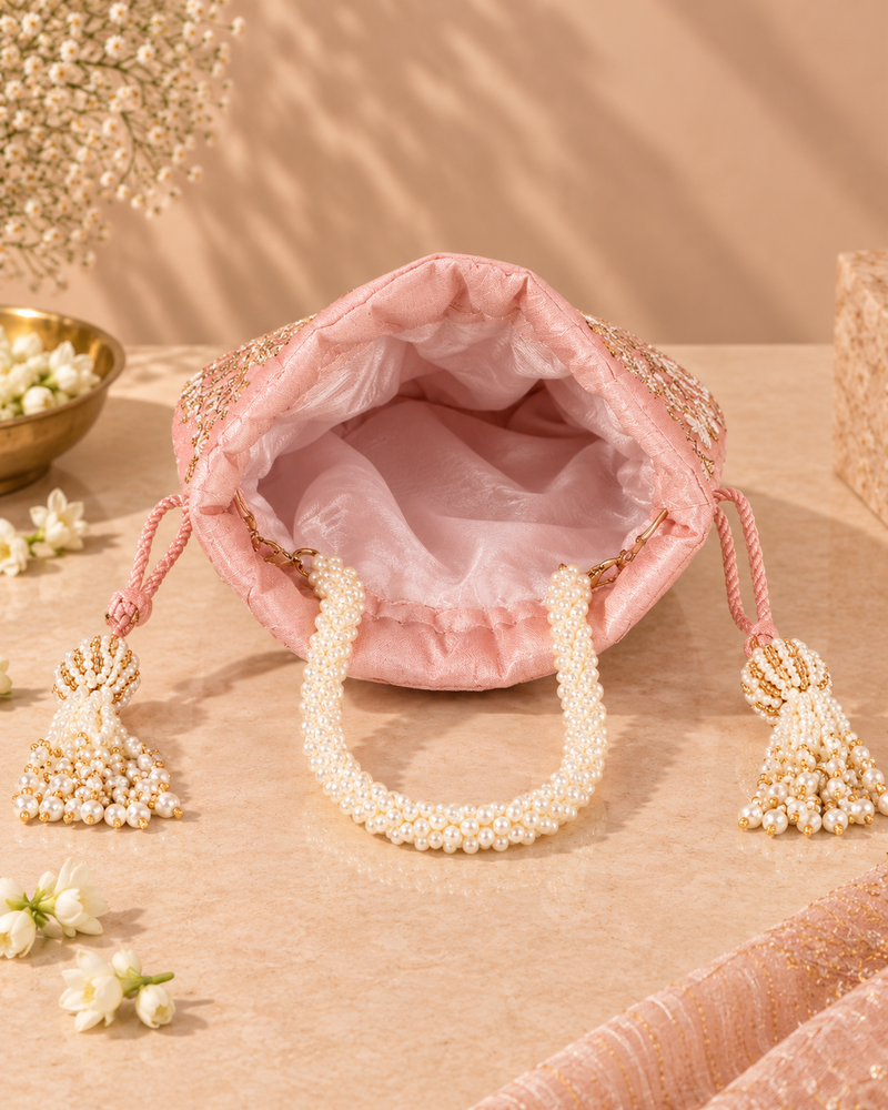 Blush Zari Potli