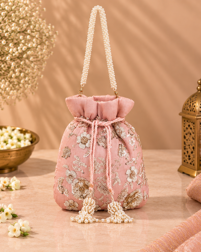 Blush Zari Potli