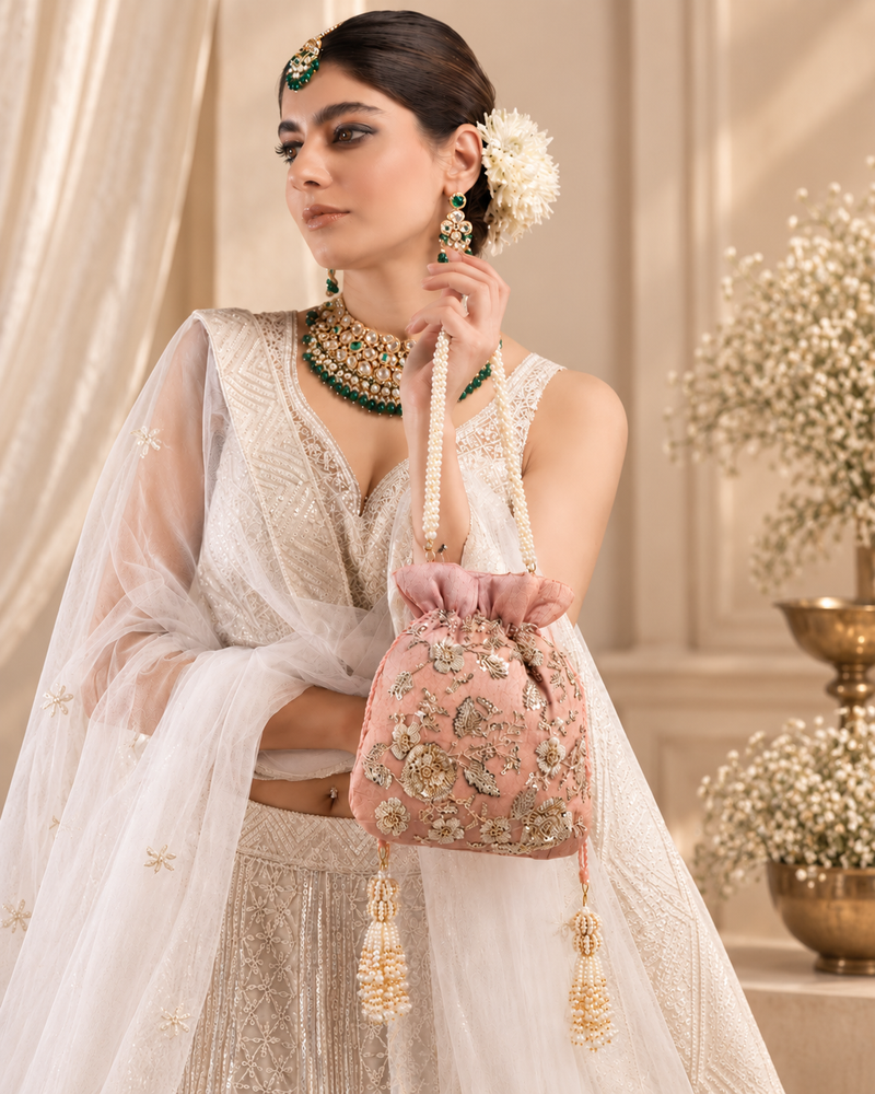 Blush Zari Potli