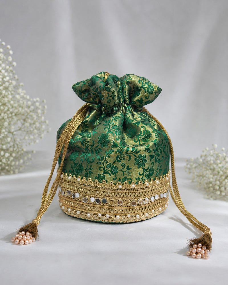 Gulnaar Green Potli