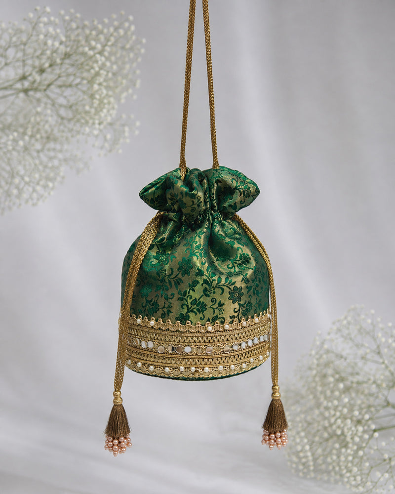 Gulnaar Green Potli
