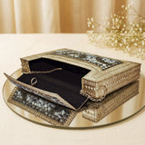 Bohemia Metal Envelope Clutch | Golden
