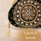 Maira Zardozi Pearl Green Potli