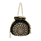 Maira Zardozi Pearl Green Potli