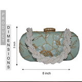 Anaya Capsule Mint Clutch