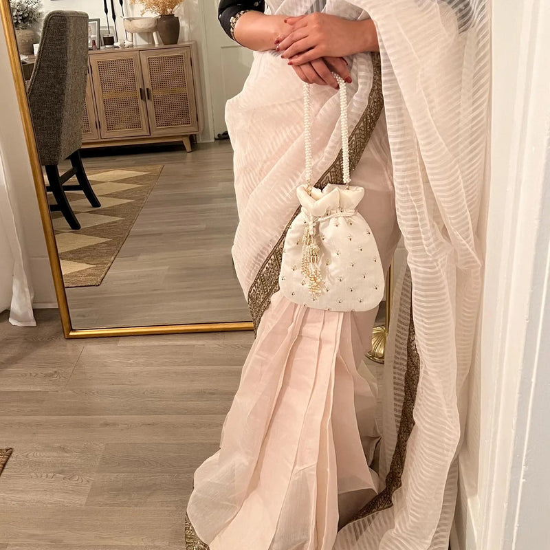 Myra Off White Potli