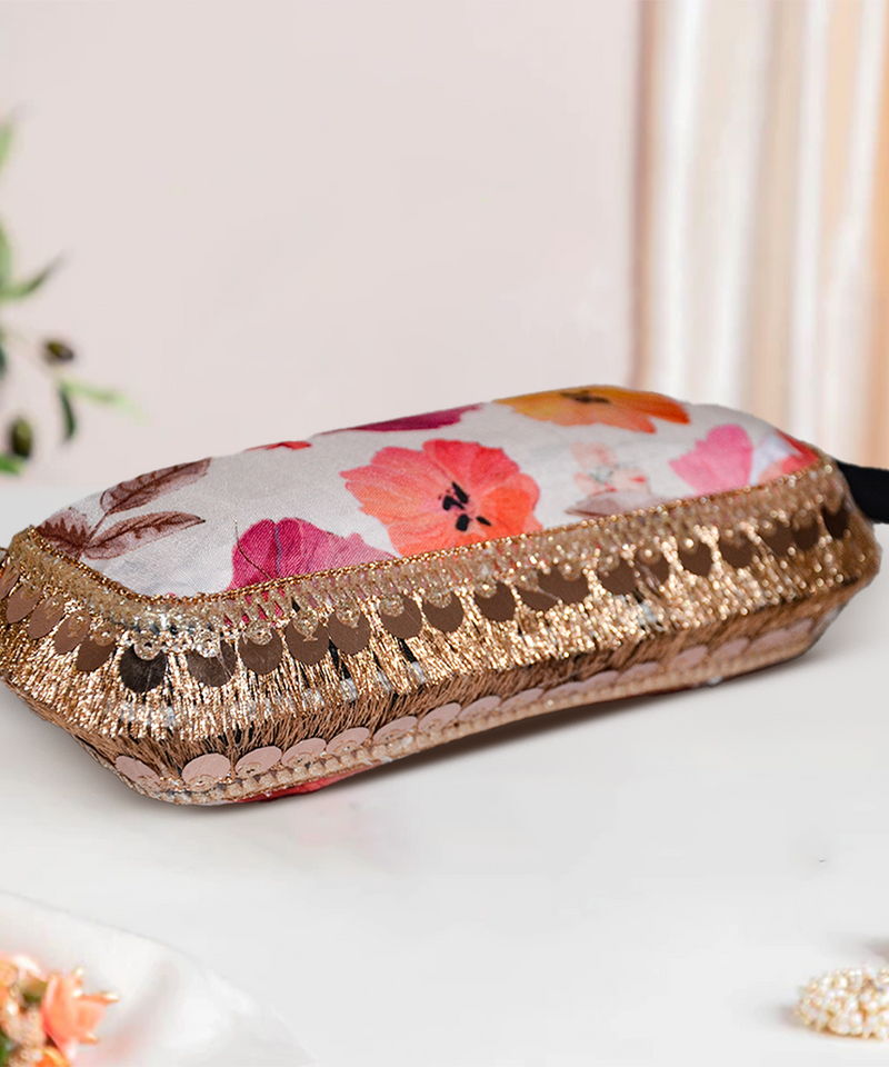 Modal Rectangular Sunglasses Case | Pink Bloom