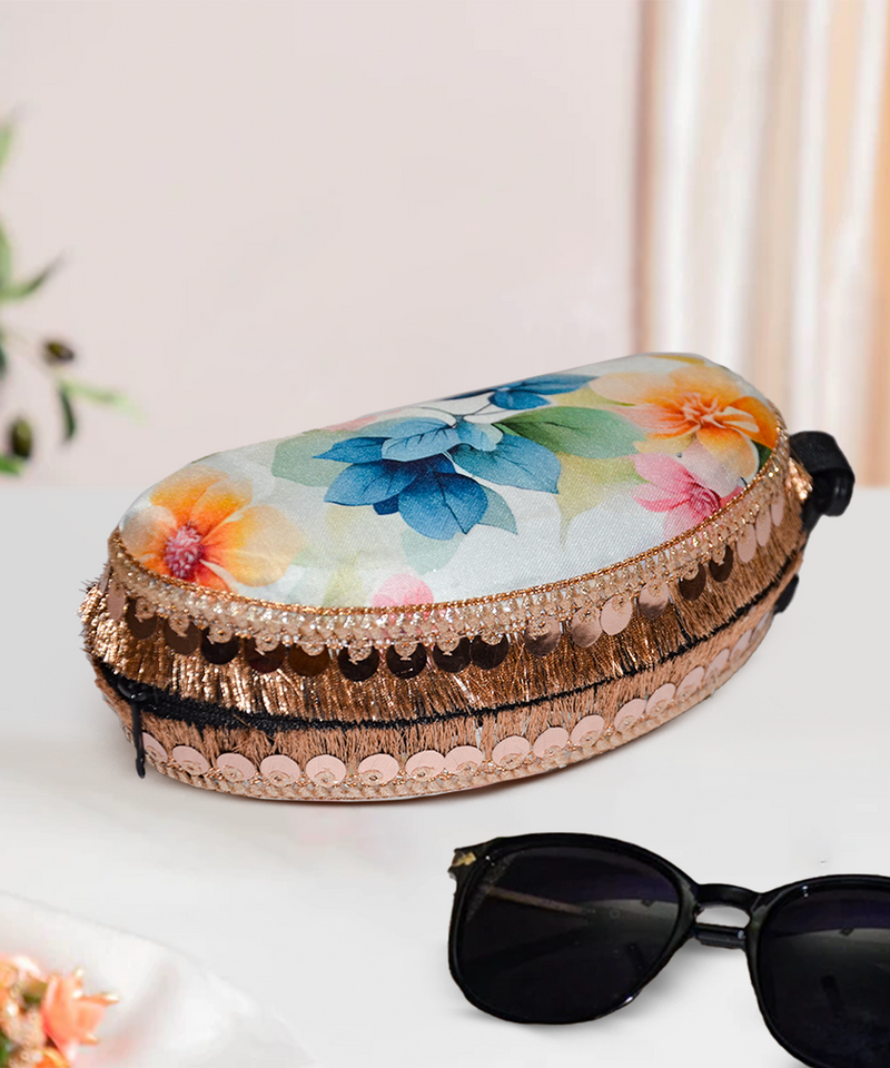 Modal Sunglasses Case | White Bloom