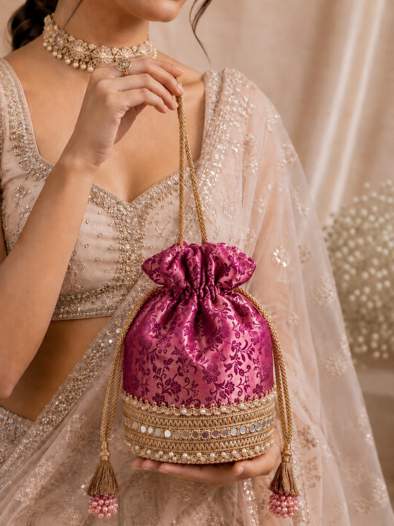 Gulnaar Fuchsia Potli