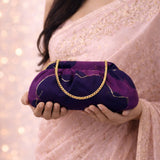 Aarzo Organza Batua| Purple