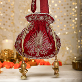 Raas Zardozi Red Potli