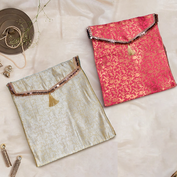 Suit / Saree Cover - Golden Peach (Pack of 2)